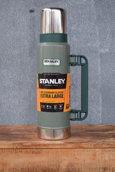 Stanley Classic Vacuum Bottle, Hammertone Green/Navy, 1.1 qt
