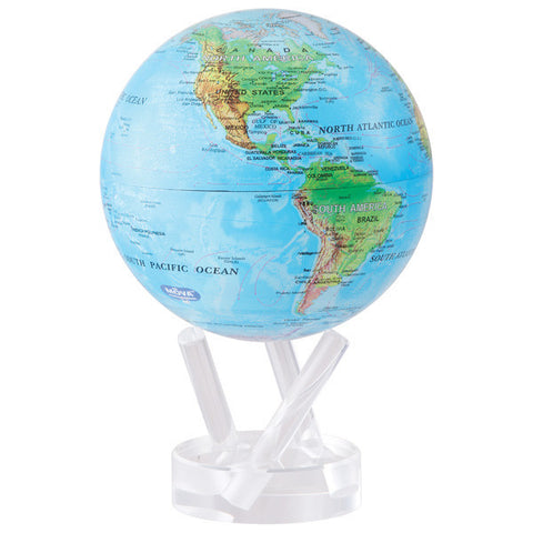 Mova Globe Blue With Relief Map