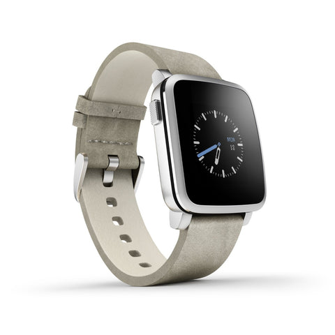 Pebble Time Steel Smart Watch for Apple/Android Devices