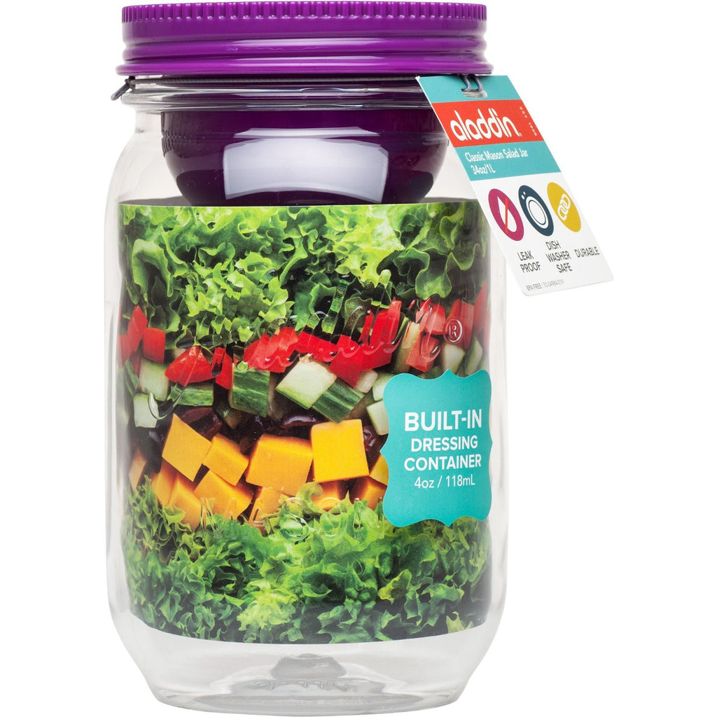 Promotional 27 Oz Salad Jar With Dressing Container $3.48