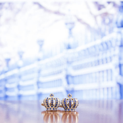 KingCuffs Crown Embellished with Diamond Cufflink