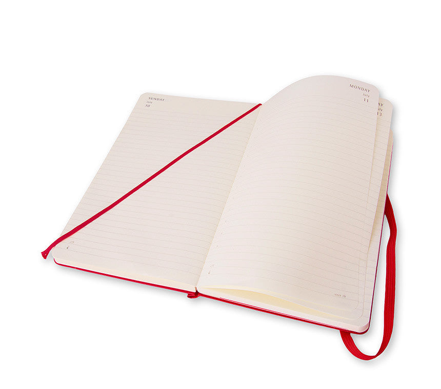 Moleskine 2024: Classic Soft 12M Daily Large Scarlet Red