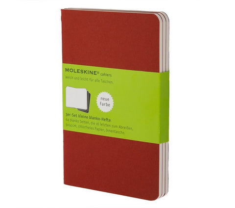 Moleskine Plain Cahier Journals - Set of 3 - Cardboard Cover