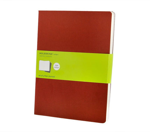 Moleskine Plain Cahier Journals - Set of 3 - Cardboard Cover