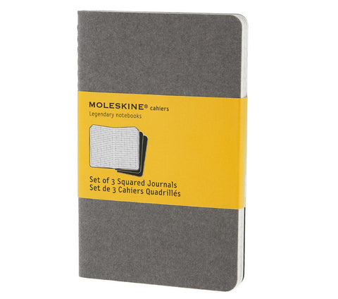 Moleskine Squared Cahier Journals - Set of 3
