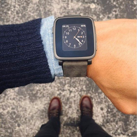 Pebble Time Steel Smart Watch for Apple/Android Devices